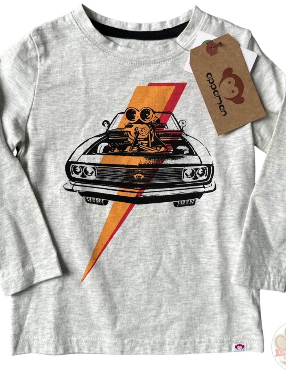 Appaman -kids Graphic Car Lightning Bolt Long Sleeve Tee